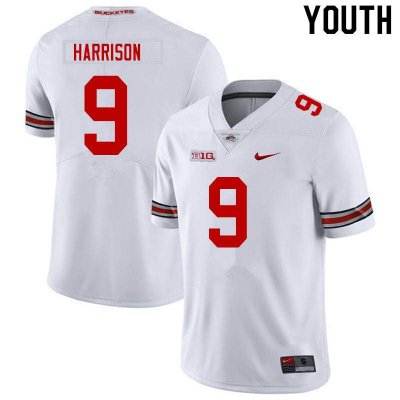 NCAA Ohio State Buckeyes Youth #9 Zach Harrison White Nike Football College Jersey ZIT1745OQ